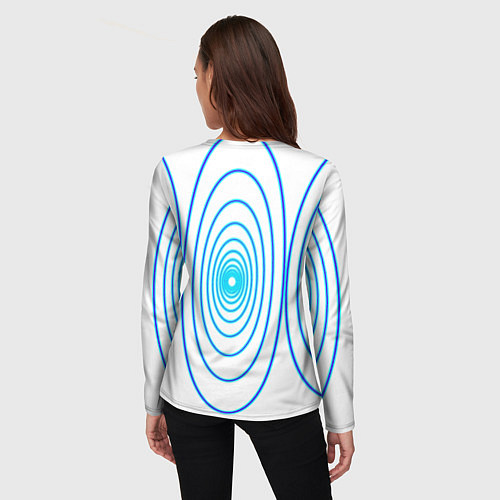 Женский лонгслив Овалы с свечением / 3D-принт – фото 4