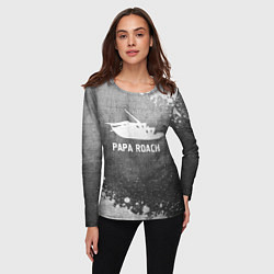Лонгслив женский Papa Roach - grey gradient, цвет: 3D-принт — фото 2