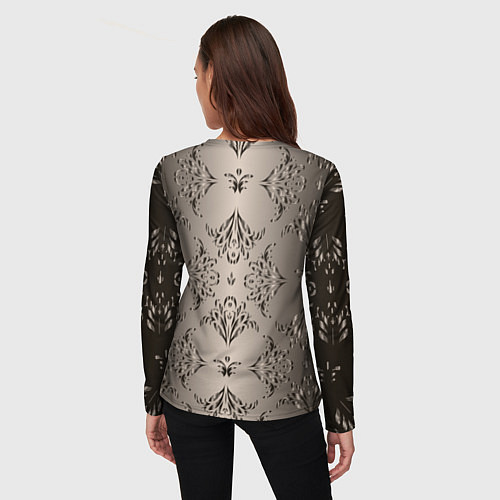 Женский лонгслив Узоры с градиентом / 3D-принт – фото 4
