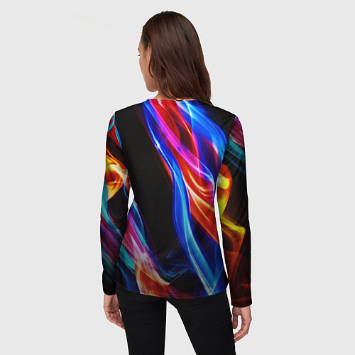 Женский лонгслив Космос пламенный / 3D-принт – фото 4