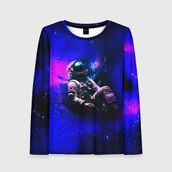 Лонгслив женский Астронавт в пучине, цвет: 3D-принт