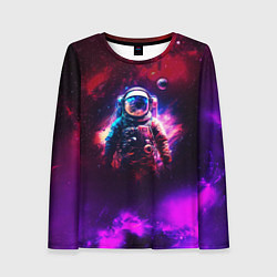 Лонгслив женский Космонавт пламенный, цвет: 3D-принт