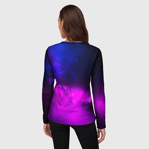 Женский лонгслив Космонавт среди облаков / 3D-принт – фото 4