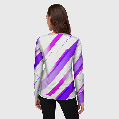 Женский лонгслив Color white pink / 3D-принт – фото 4