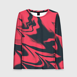Лонгслив женский Color black red, цвет: 3D-принт