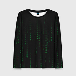 Лонгслив женский Color black green, цвет: 3D-принт