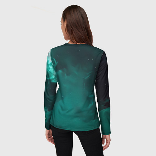 Женский лонгслив Скелет в космосе / 3D-принт – фото 4