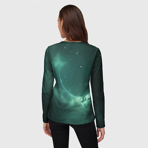 Женский лонгслив Космический скелет / 3D-принт – фото 4