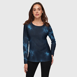 Лонгслив женский The color is blue, цвет: 3D-принт — фото 2