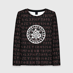 Лонгслив женский Древние символы руны и обереги Вегвизир, цвет: 3D-принт