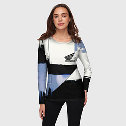 Лонгслив женский Honda логотип, цвет: 3D-принт — фото 2