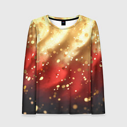 Лонгслив женский Волнистая текстура с блестками, цвет: 3D-принт