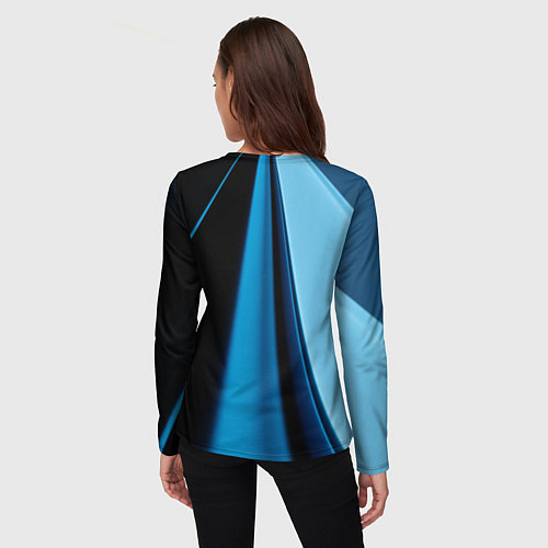 Женский лонгслив Black blue / 3D-принт – фото 4