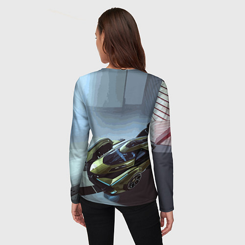 Женский лонгслив Lamborghini - motorsport extreme / 3D-принт – фото 4