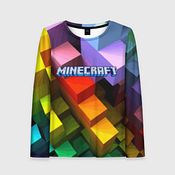 Лонгслив женский Minecraft - pattern, цвет: 3D-принт