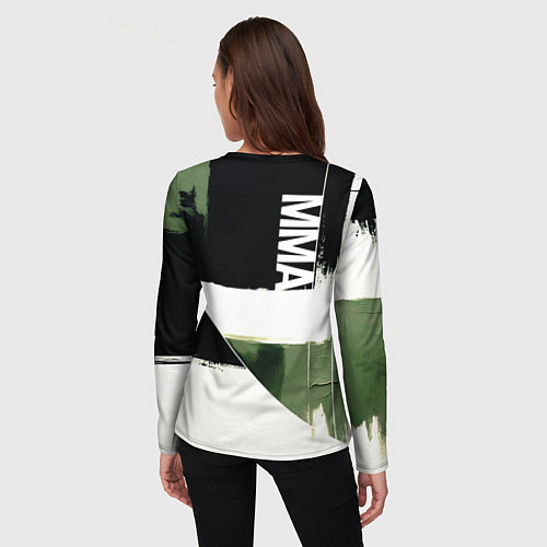Женский лонгслив Магомед Анкалаев боец ММА / 3D-принт – фото 4