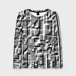 Женский лонгслив Серый объёмный эффект