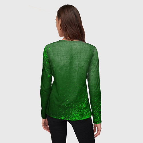Женский лонгслив Need for Speed - green gradient / 3D-принт – фото 4