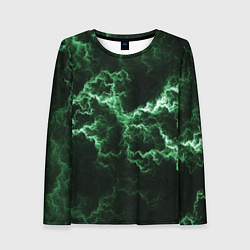 Женский лонгслив Lightning green line