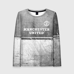 Лонгслив женский Manchester United - grey gradient посередине, цвет: 3D-принт