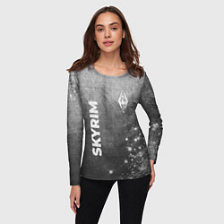 Лонгслив женский Skyrim - grey gradient вертикально, цвет: 3D-принт — фото 2