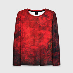 Лонгслив женский Абстракция - red shabby wall, цвет: 3D-принт