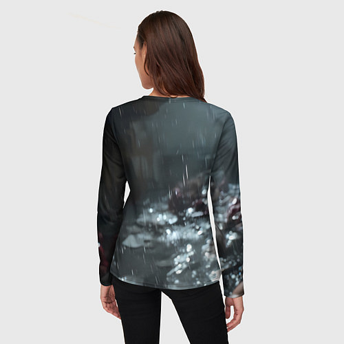 Женский лонгслив Счастливая Милина МК / 3D-принт – фото 4