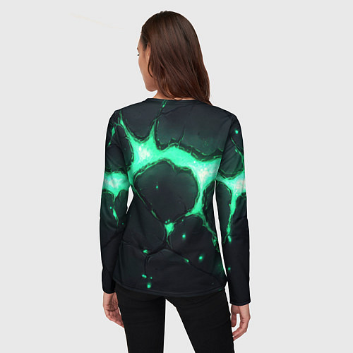 Женский лонгслив Россия надпись и герб / 3D-принт – фото 4