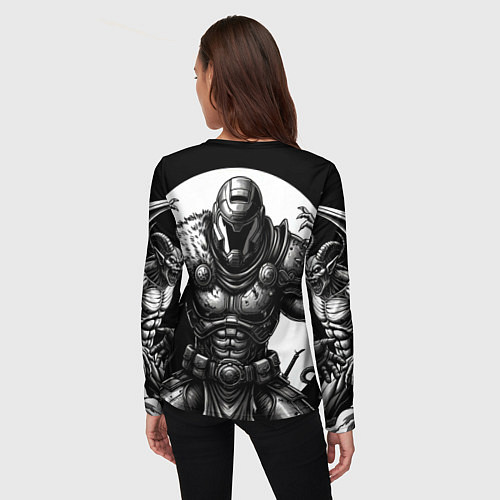 Женский лонгслив Doom gue dark ages / 3D-принт – фото 4