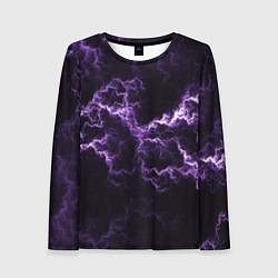 Женский лонгслив Lightning purple flicker