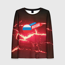 Лонгслив женский Russia красные плиты, цвет: 3D-принт