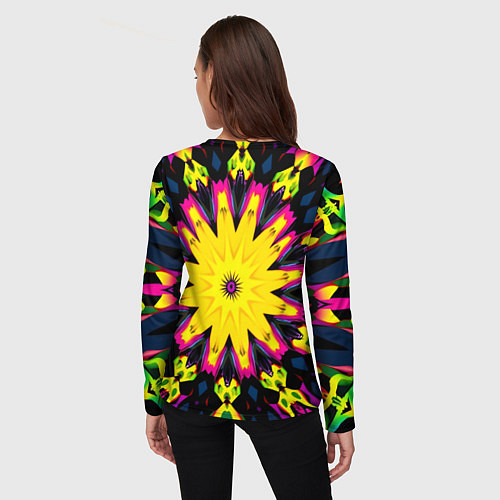 Женский лонгслив Звездный калейдоскоп / 3D-принт – фото 4