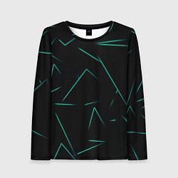 Женский лонгслив Color turquoise line