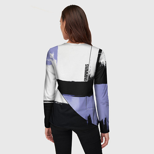 Женский лонгслив Плавание спортивное / 3D-принт – фото 4