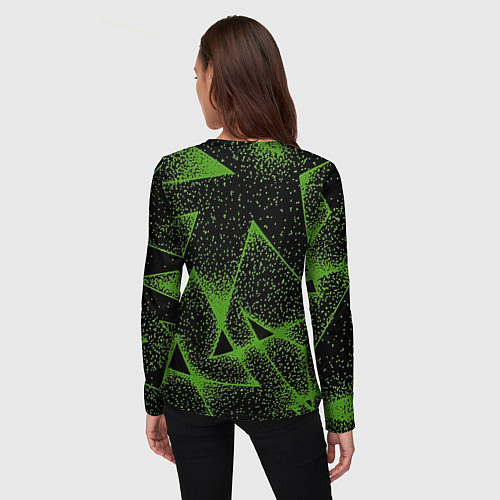 Женский лонгслив Triangles with dots / 3D-принт – фото 4