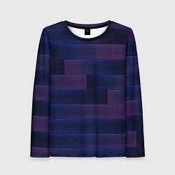 Лонгслив женский Color blue square, цвет: 3D-принт
