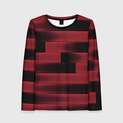 Лонгслив женский Color red square, цвет: 3D-принт