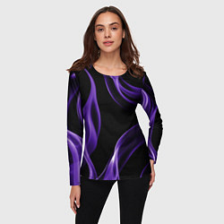 Лонгслив женский Purple abstraction, цвет: 3D-принт — фото 2