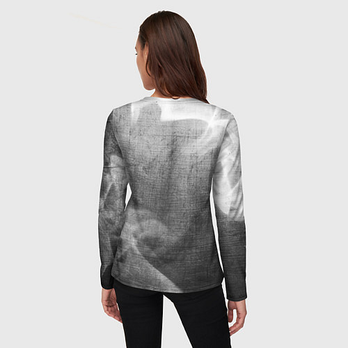 Женский лонгслив Death Stranding - grey gradient вертикально / 3D-принт – фото 4