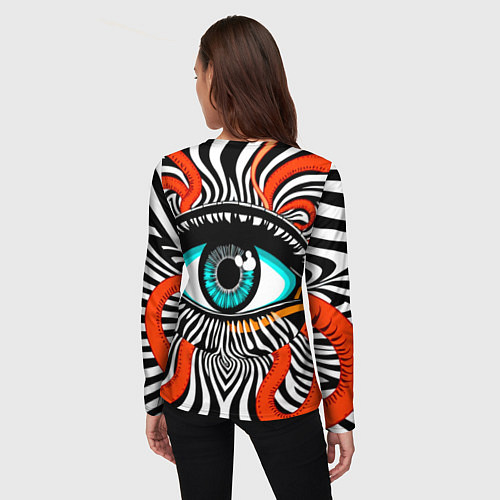 Женский лонгслив Глаз / 3D-принт – фото 4