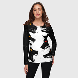 Лонгслив женский Волки со светящимися глазами, цвет: 3D-принт — фото 2
