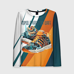 Лонгслив женский Sneakers, цвет: 3D-принт