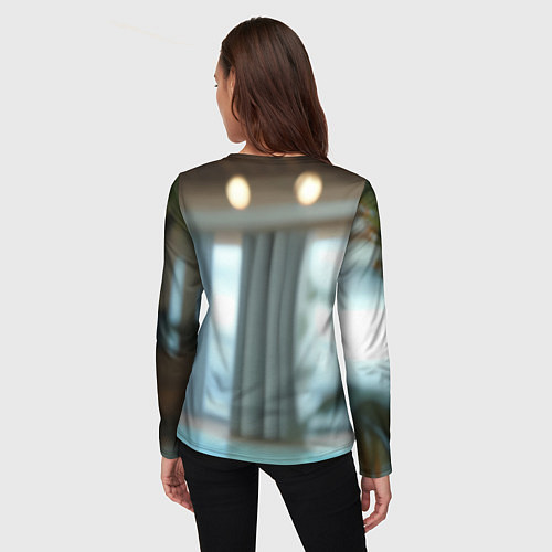 Женский лонгслив Рыжая девушка в купальнике / 3D-принт – фото 4