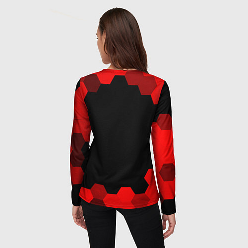Женский лонгслив Citroen - red gradient / 3D-принт – фото 4