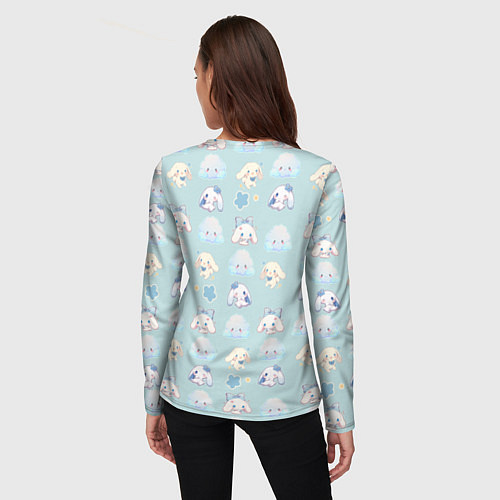Женский лонгслив Нежные зайки / 3D-принт – фото 4