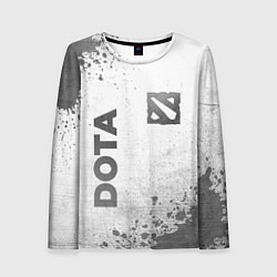 Лонгслив женский Dota - white gradient вертикально, цвет: 3D-принт