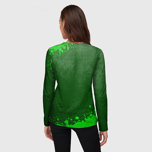 Женский лонгслив Lindemann - green gradient / 3D-принт – фото 4