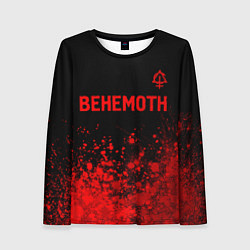 Лонгслив женский Behemoth - red gradient посередине, цвет: 3D-принт