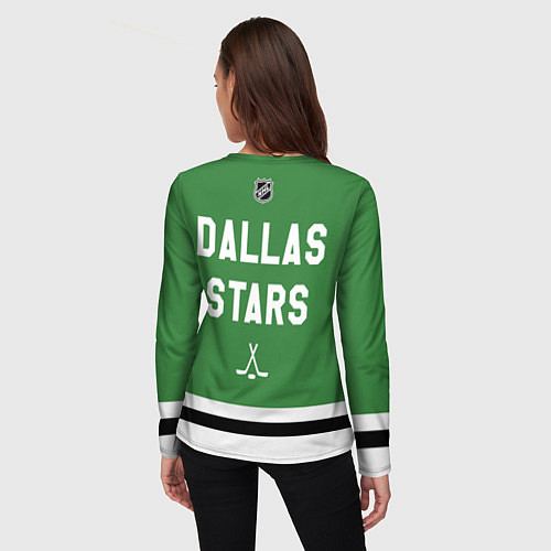 Женский лонгслив Dallas Stars - NHL team / 3D-принт – фото 4