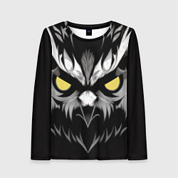 Лонгслив женский Взгляд филина, цвет: 3D-принт